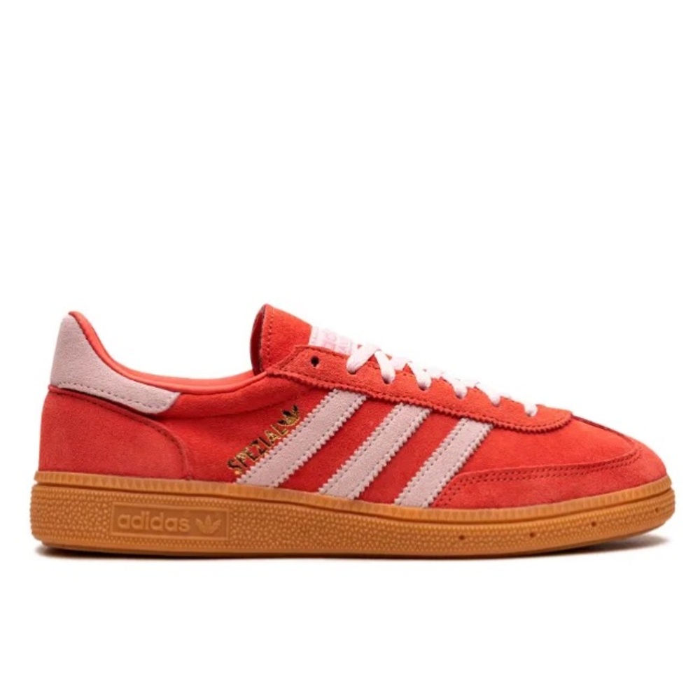 adidas Red and Pink Sneakers with Gold Detail